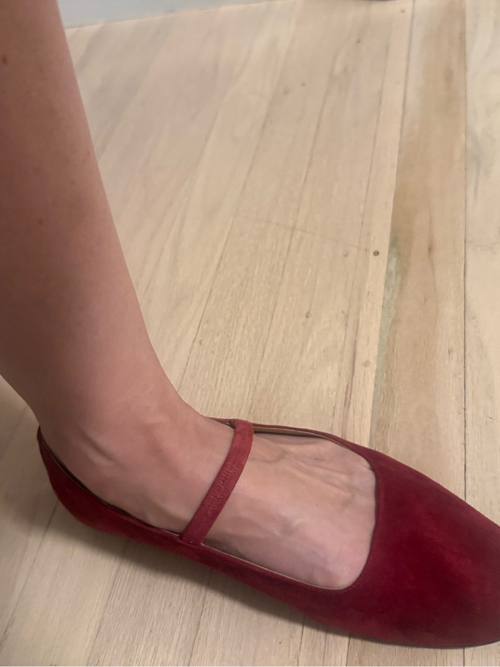 Madewell Burgundy Mary Jane Flats - Picture 11 of 13